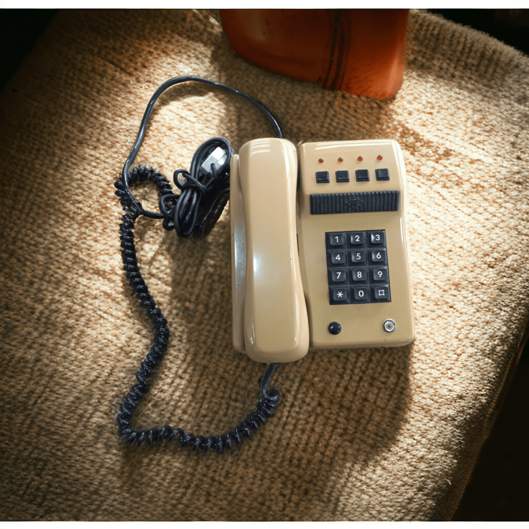 Antika santralli ve  tuşlu telefon
